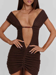 Alia Mini Dress Chocolate