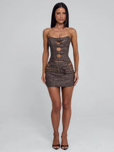 RODEO MINI SKIRT CHOCOLATE