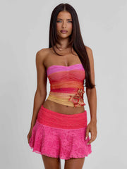 Hallie Mini Skirt Pink