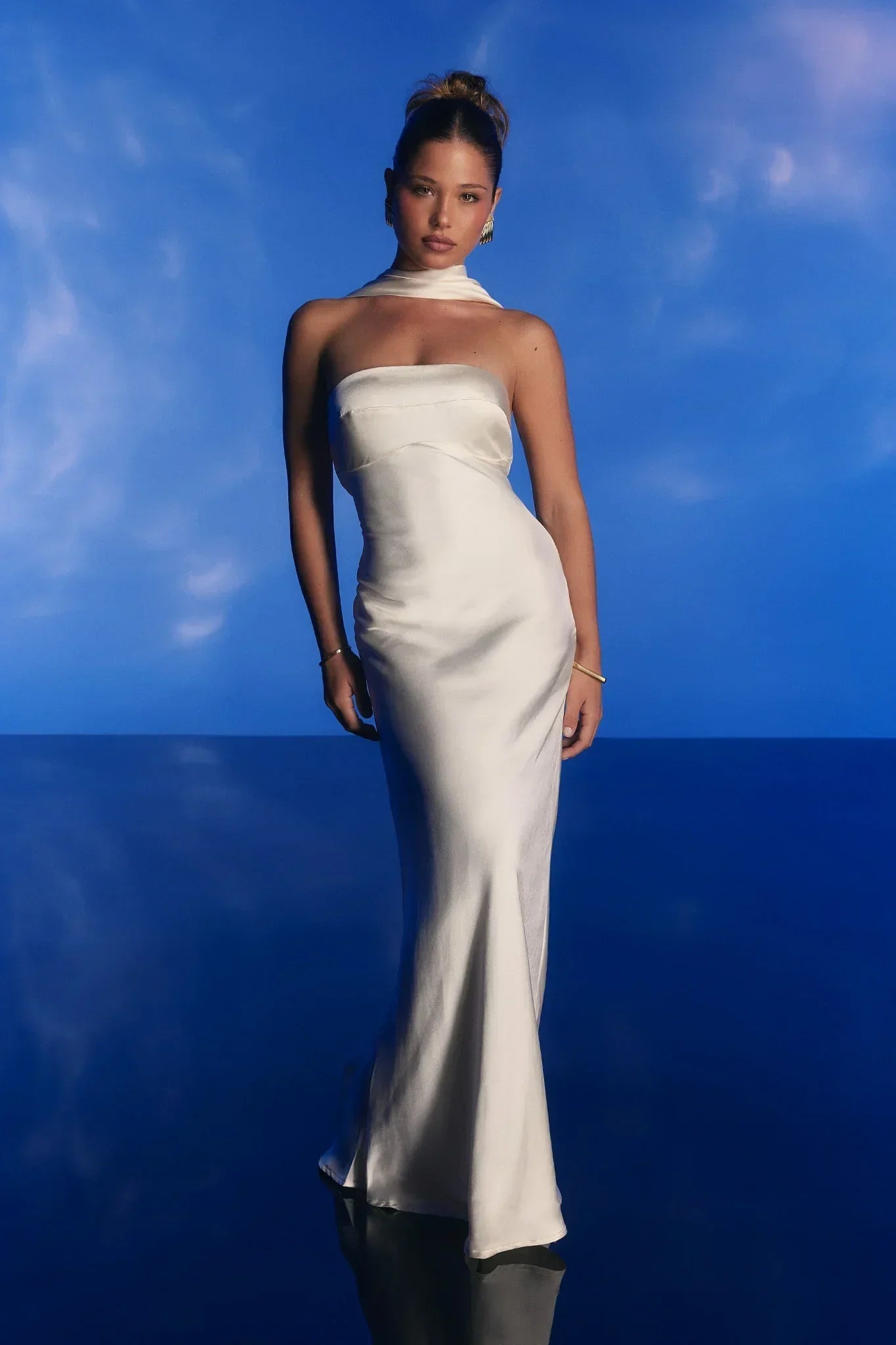 Damsel Reverse Halter Maxi Dress Oyster – Lucymaison