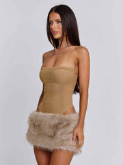 Nahla Mini Skirt Tan